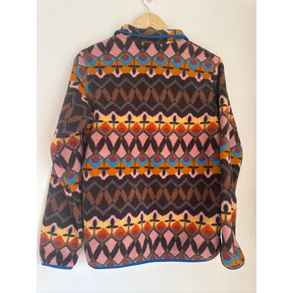 Patagonia Synchilla Big Anthos Rare Aztec Western Print Snap-T Pullover Fleece - Picture 7 of 8